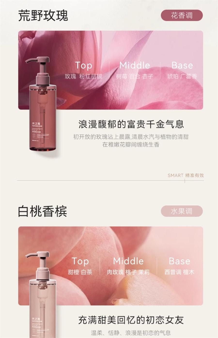 Essential Oil Fragrance Body Wash with fruit acid for acne removal and long-lasting fragrance 400ml per bottle