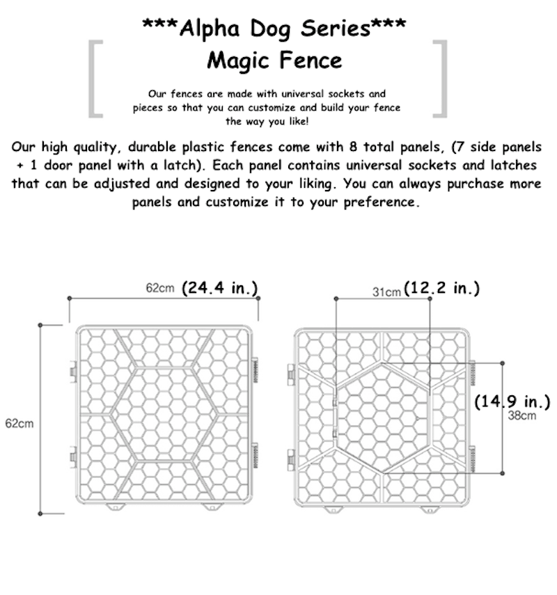 8面板塑料 定制宠物围栏笼-(粉色)