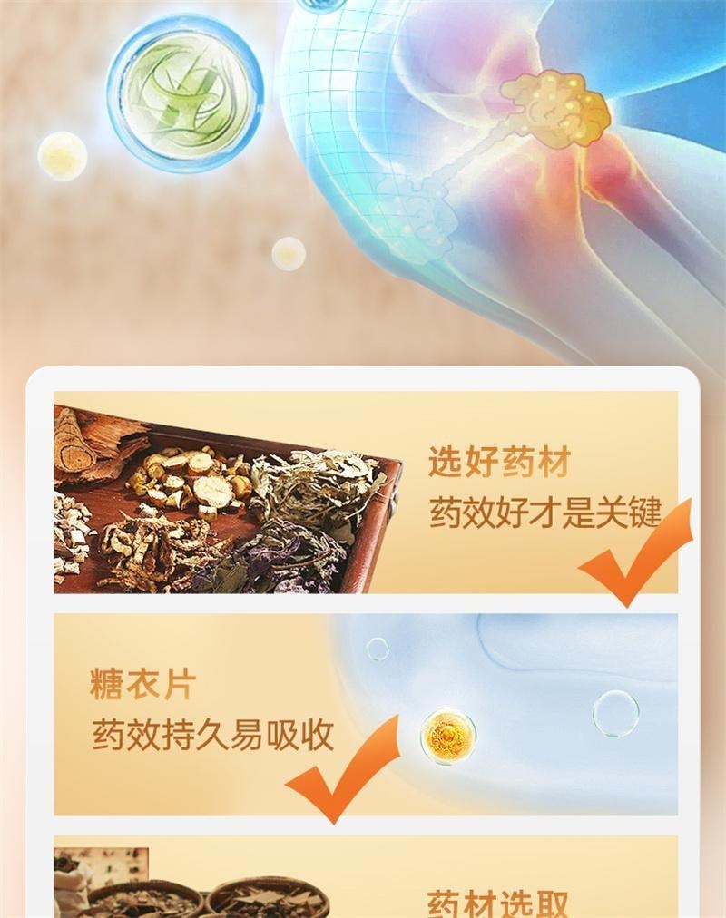 【中国直邮】  罗浮山国药 复方风湿宁片 用于祛风除湿舒筋止痛 活血散瘀 60片盒