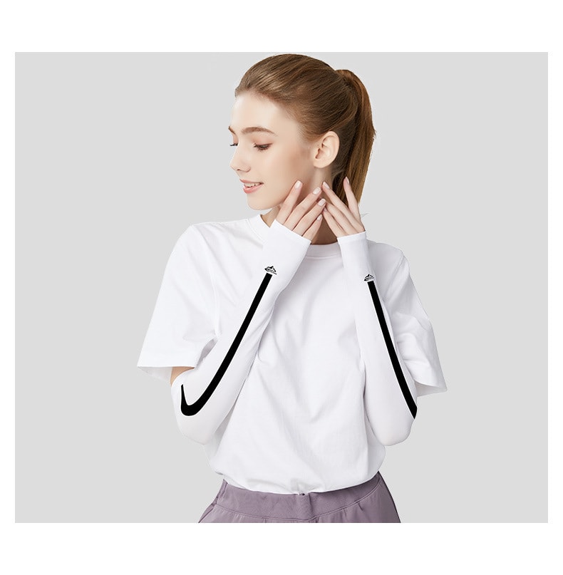 【中国直邮】golovejoy 户外骑行运动遮阳 冰丝防晒袖套 粉色