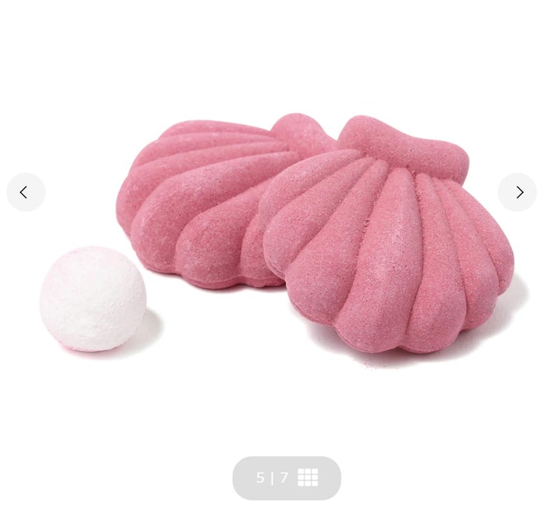 【日本直郵】日本FRANCFRANC 限定款 貝殼沐浴球 深粉紅色 1個裝 草莓口味