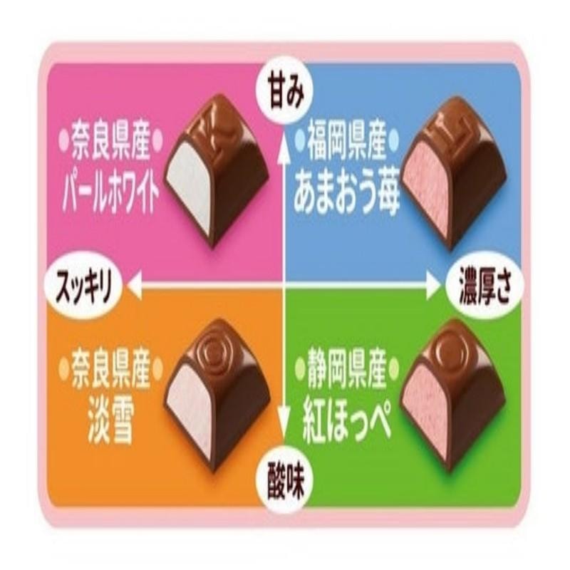 【日本直郵】日本 FUJIYA不二家 LOOK 人氣經典四種草莓 夾心巧克力 12粒入