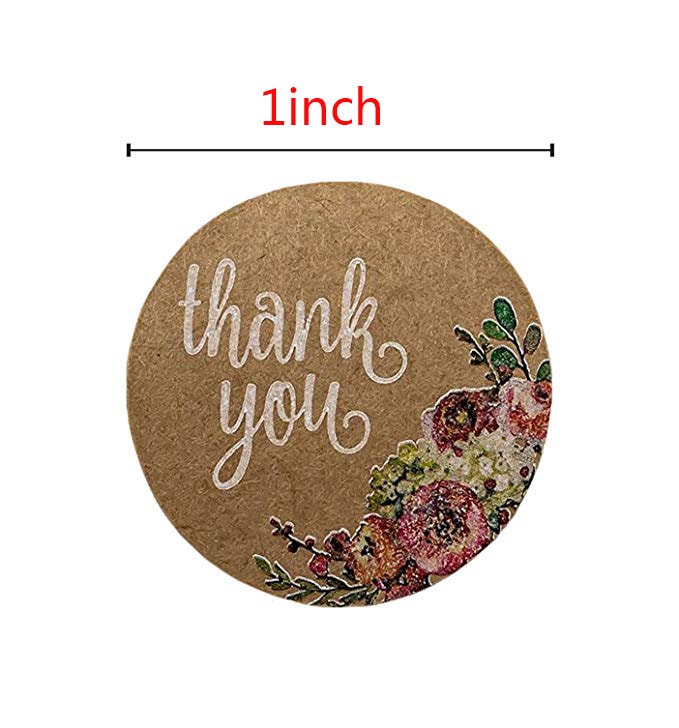灰姑娘精选 1英寸/500个卷装封口贴感谢不干胶贴纸标签 #花卉
