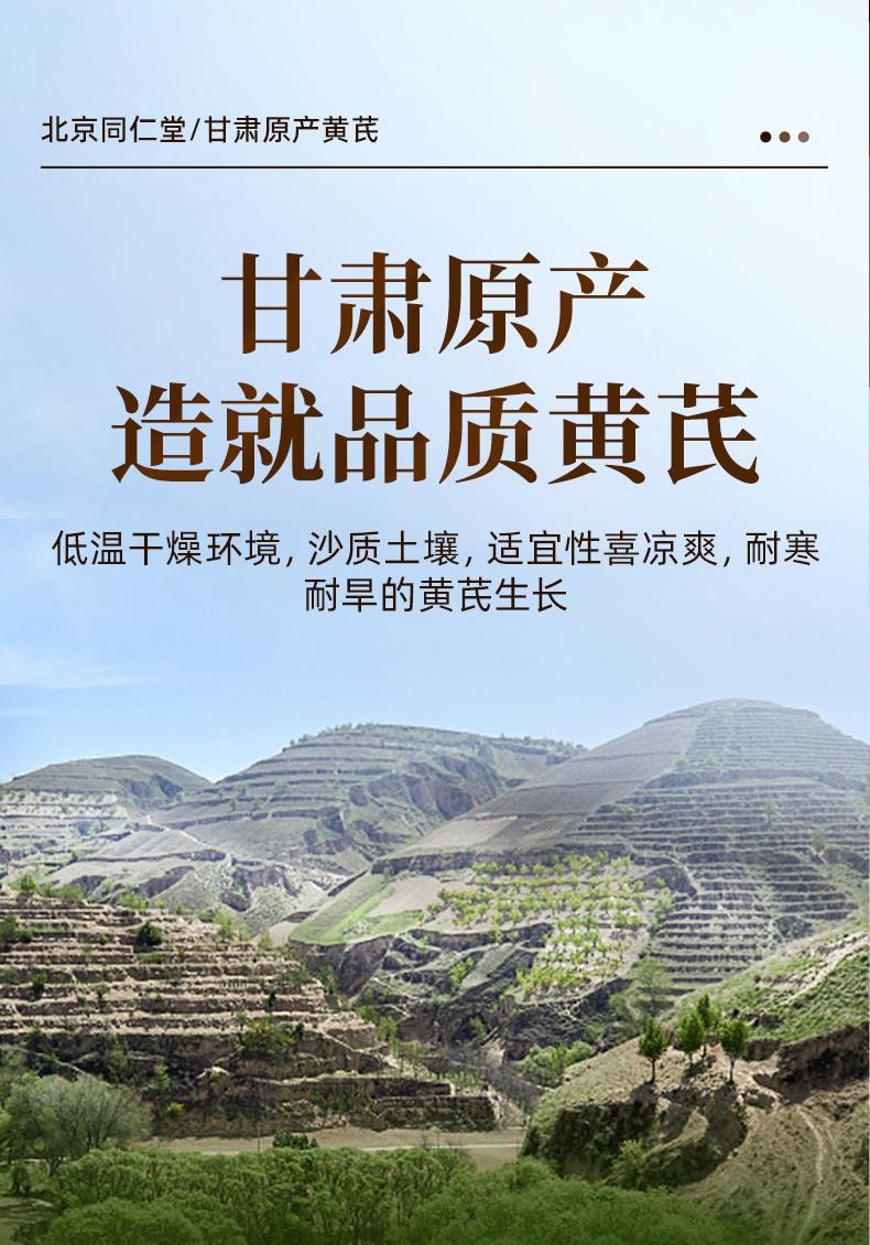  北京同仁堂 【單克便宜】 黃耆200g 超大包裝 精選甘肅岷縣黃耆大根切片 手工挑選豆香味十足 補氣養血 益氣固表 增強免疫力 黃耆片 北芪可搭配當歸黃耆養黨芪氣