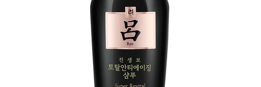 韓國RYO呂 黑色參寶抗老化防脫髮 中/乾性髮質適用 洗髮精x2瓶+護髮素x1瓶【黑呂超值400ml*3瓶裝】