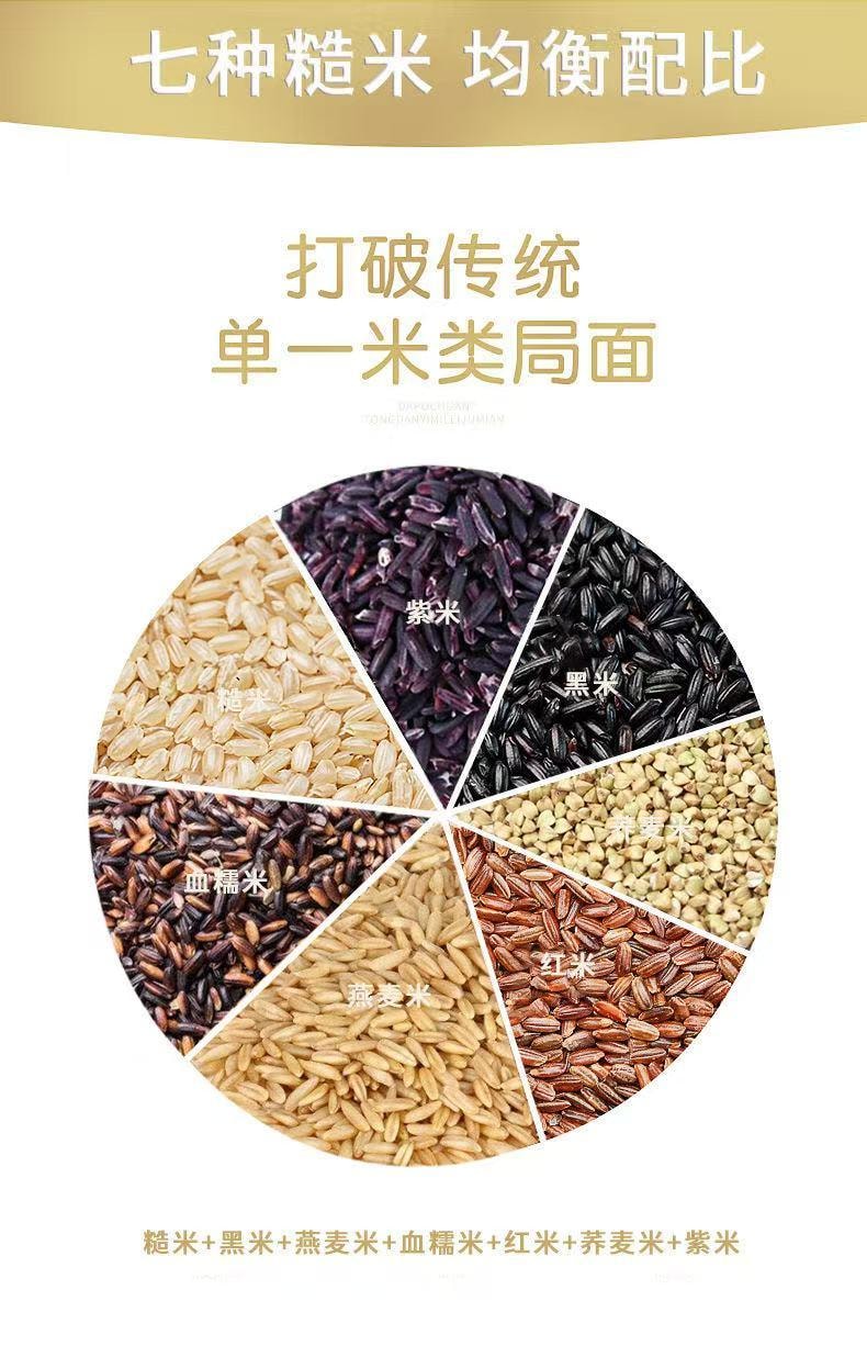 十六膳 【七色糙米】杂粮饭 可粥可饭  【健身低脂】粗粮 【轻食代餐】 独立包装100g/袋*2