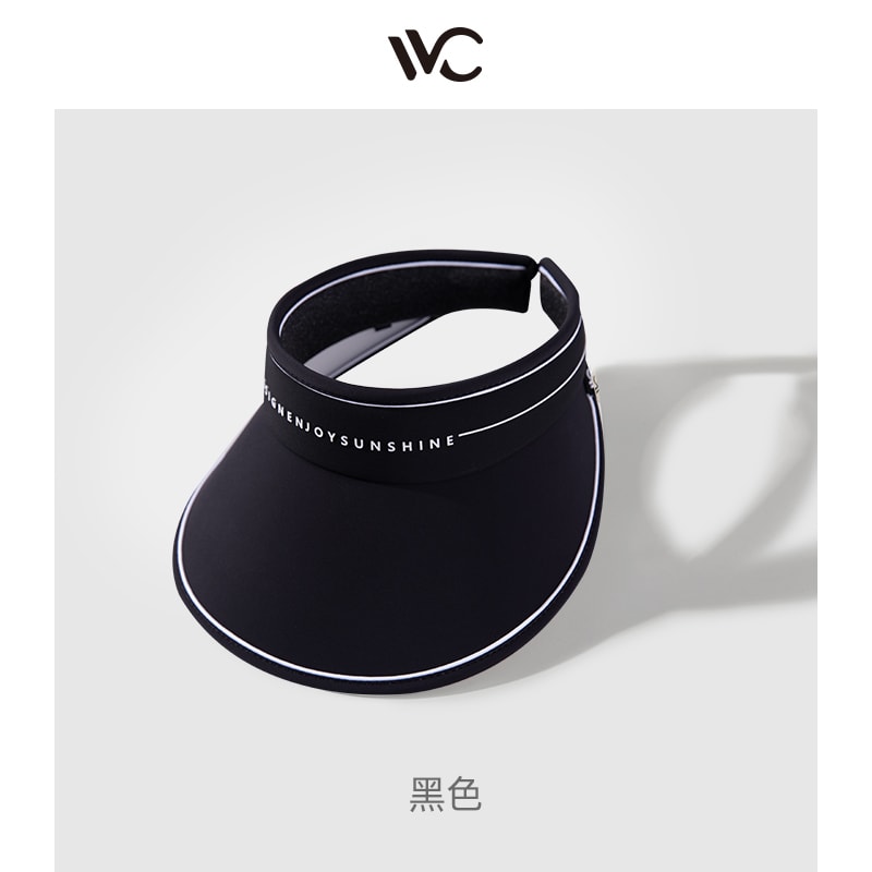 【中国直邮】VVC 防晒帽 防紫外线遮脸空顶 简约白  风尚版