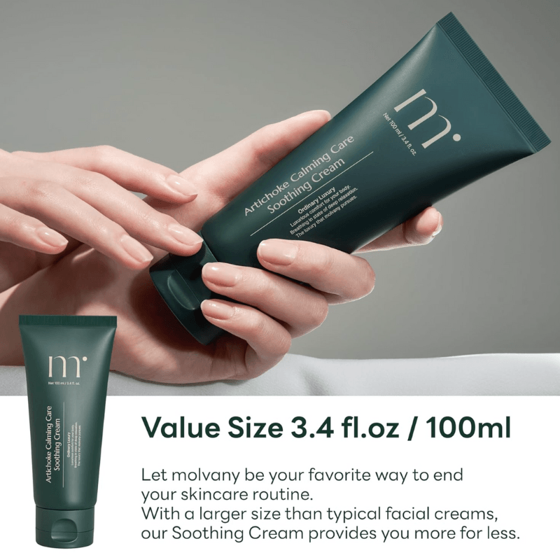 韩国 MOLVANY 洋蓟舒缓修护面霜 – 三合一舒缓、去角质、强韧肌肤的保湿面霜 (100ml)