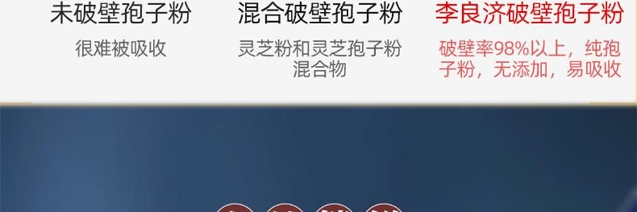 李良济 破壁灵芝孢子粉胶囊 0.3g*100粒 增强免疫力 