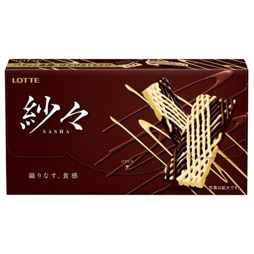 【日本直郵】日本樂天LOTTE 紗紗 網狀交織巧克力 黑白巧克力口味 69g