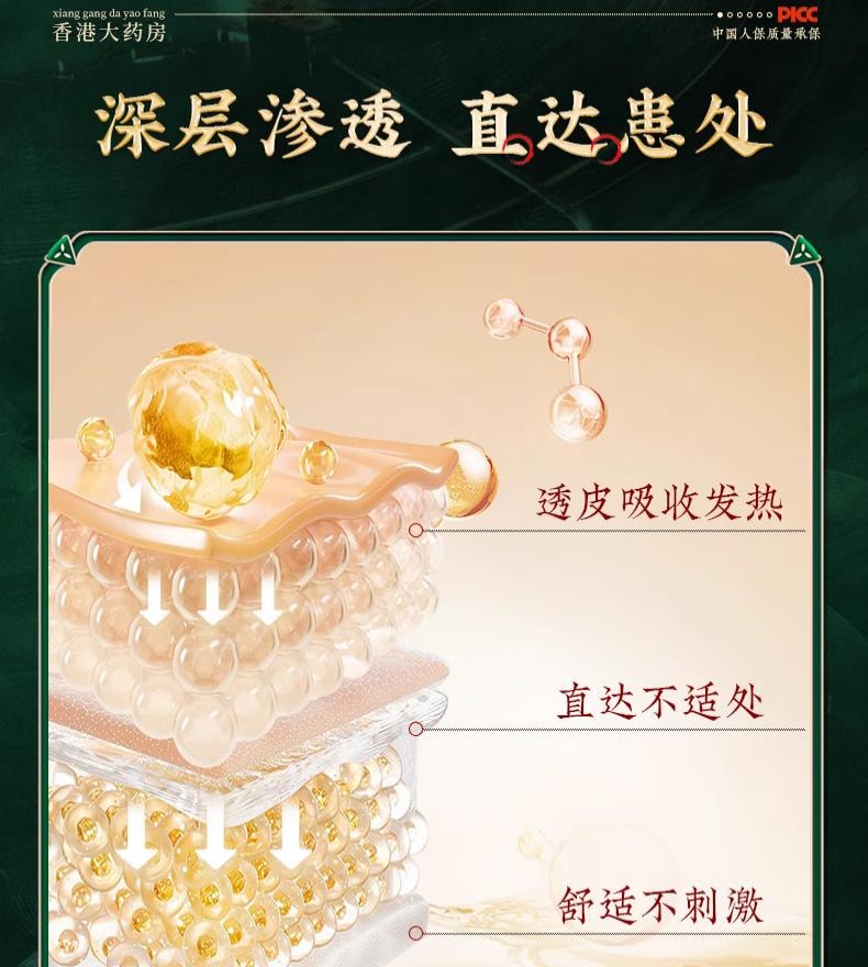 【中國直郵】 香港大藥房 透骨膏 祛風除濕 舒筋通絡 消腫止痛 活血養血 舒適溫熱 全身適用 50g/盒