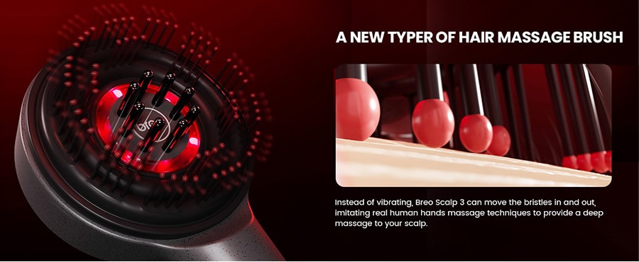 Scalp3 Scalp Massager With Red Light To Care For Your Scalp With IPX7 Waterproof Black black BFCM On Sale