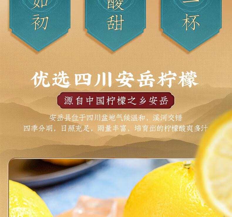 【中国直邮】  福茗源 茶叶花果茶 冻干柠檬片泡水蜂蜜柠檬茶大片独立小包装袋装250g