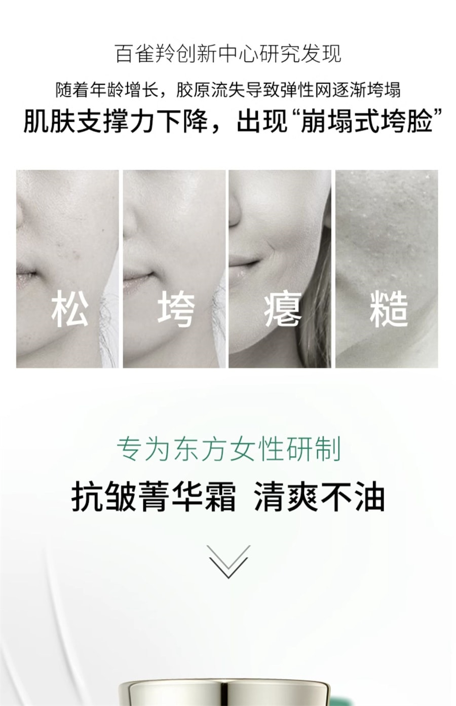【中國直郵】百雀羚 肌初賦活補水保濕緊緻抗初老淡紋修護 乳霜50g/瓶