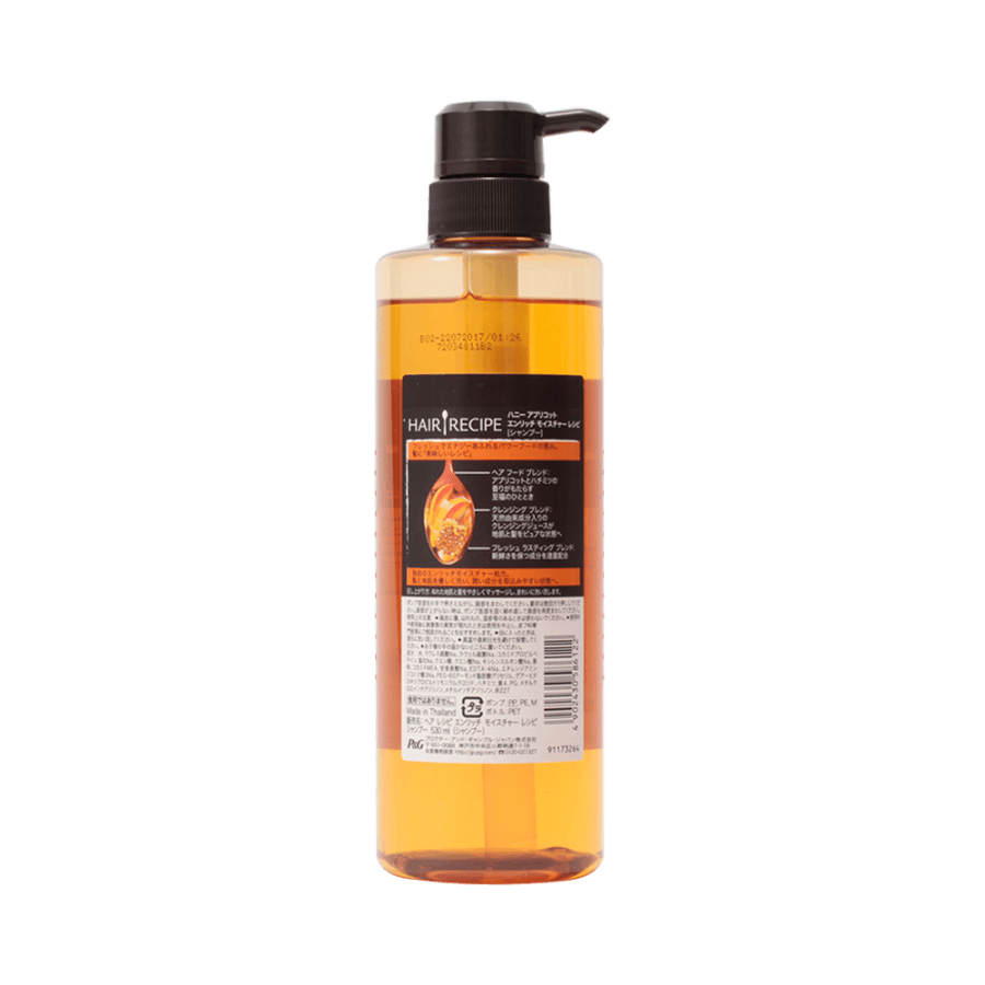 Hair Recipe Honey Apricot Enrich Moisture Shampoo 530ml