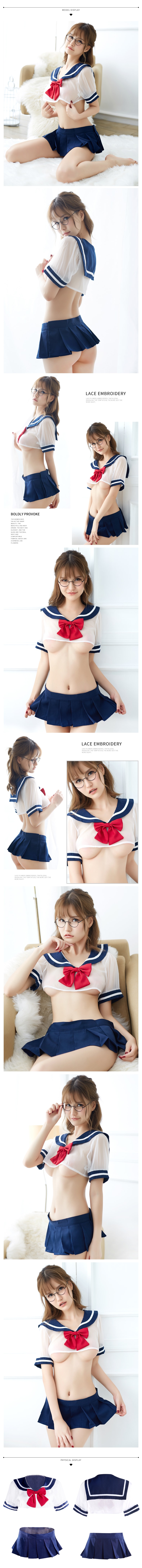  Sailor Moon Student Uniform Cosplay Costume  Blue One Size