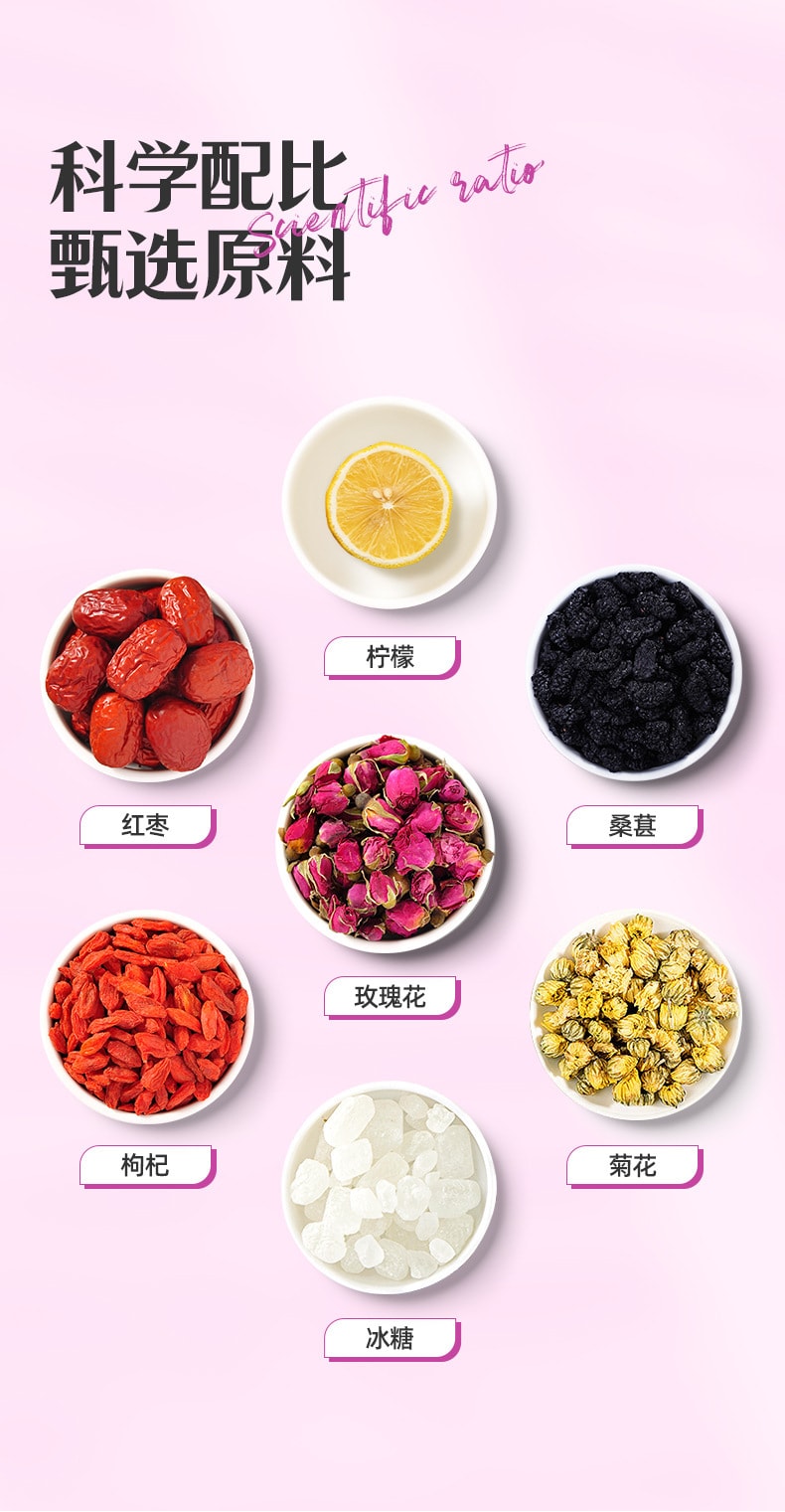 【中国直邮】白云山 玫瑰柠檬茶 调理血气 促进血液循环 养颜美容120克袋(10克×12包)