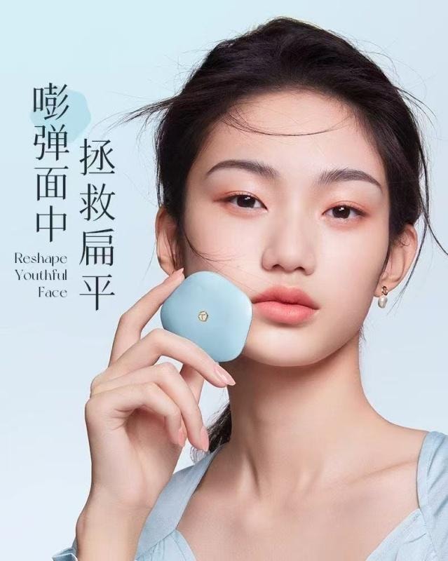 Double high gloss powder makeup rouge plate powder blusher 02 Yuehuiqing 3g+5g suitable for natural skin color