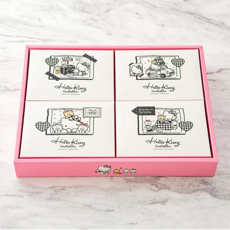 【日本直邮】日本 长崎 心泉堂 白色特别版hellokitty 卡斯提拉蛋糕4个装