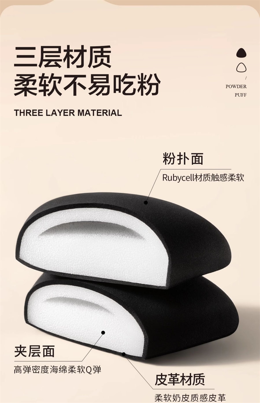 【中国直邮】欧亿姿 黑凤梨粉扑气垫棉花糖超软不吃粉底液专用干湿两用化妆海绵美妆蛋 黑白凤梨【2个装】赠收纳盒