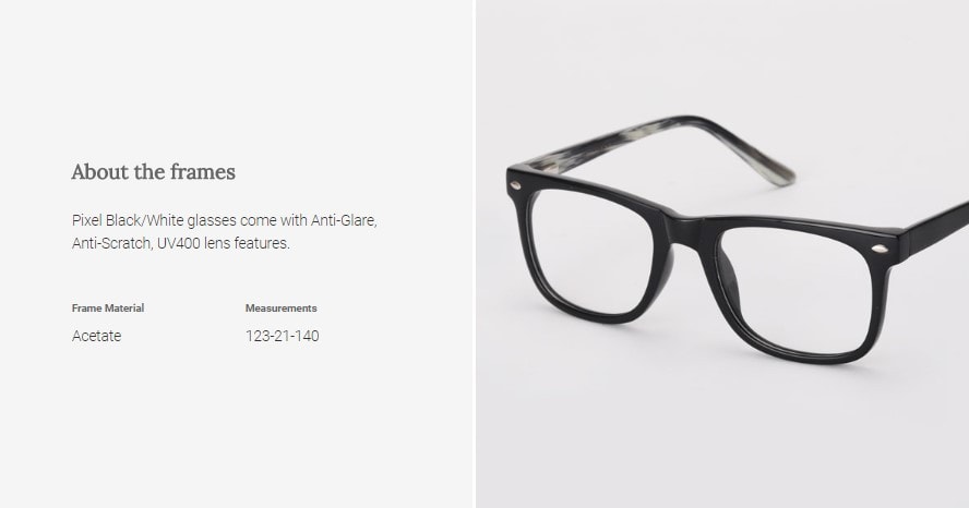 Digital Protection Glasses: Pixel - Black/White (DL75013 C4)