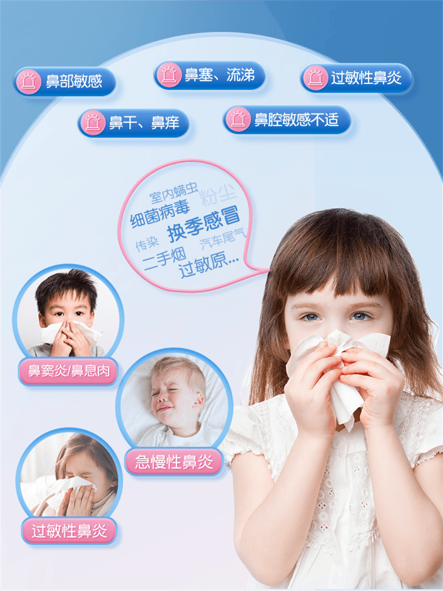 【中国直邮】 华西牌 通窍鼻炎颗粒 儿童根鼻窦炎治疗过敏性鼻炎药专用特效药12袋/盒