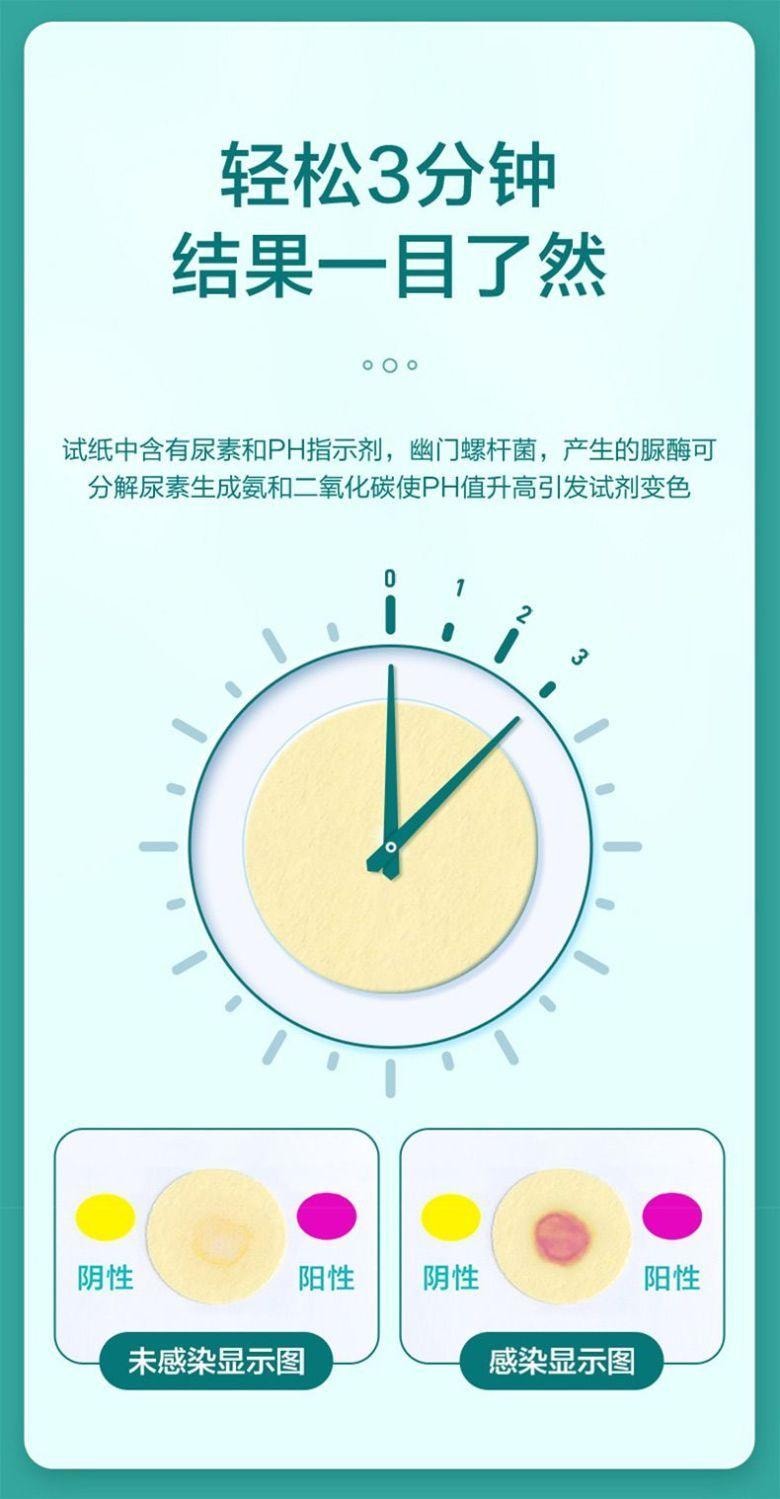 可孚 胃幽门螺旋杆菌快速检测试纸3份 3分钟居家自测 口臭自测测试纸非c 碳14吹气呼气卡