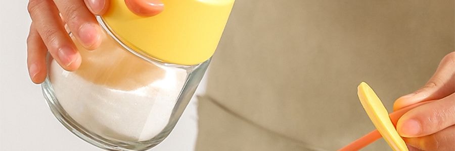 川岛屋 厨房调味罐 勺盖一体调料瓶 米白 200ml