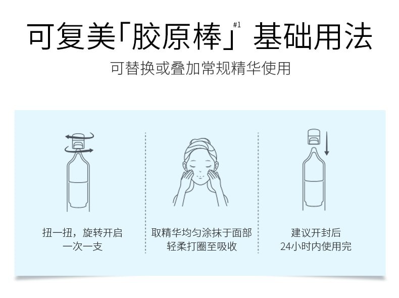 [中国直邮]可复美Comfy 胶原棒human-like重组胶原蛋白肌御修护次抛精 1.5ml 30支1盒