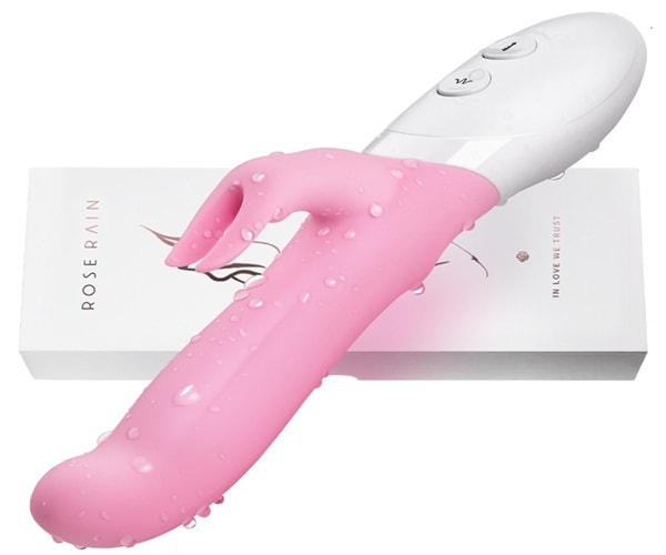 China Medical grade silicone vibrator 7 vibration mode heating waterproof mute rechargeable - pink
