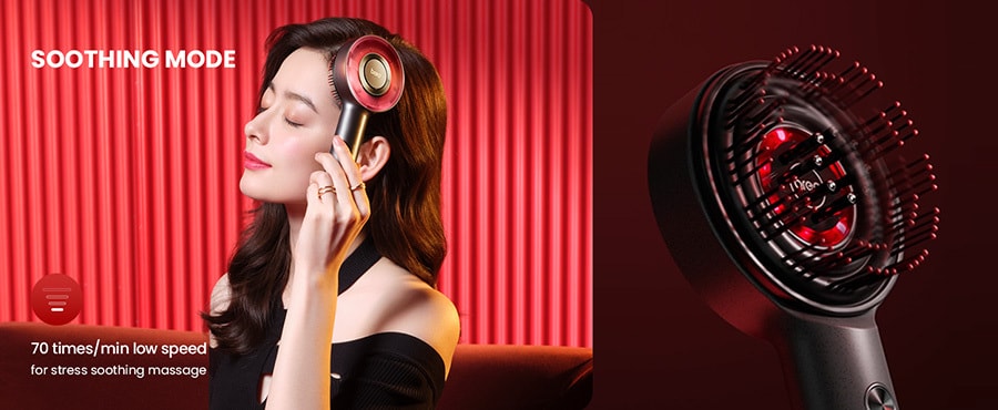 Scalp3 Scalp Massager With Red Light To Care For Your Scalp With IPX7 Waterproof Black black BFCM On Sale