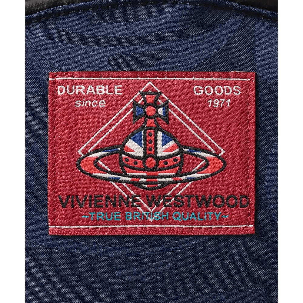 Vivienne Westwood 維維安·韋斯特伍德||格子圖案ORB雙肩包M||深藍色 均碼 商品番號:504203331