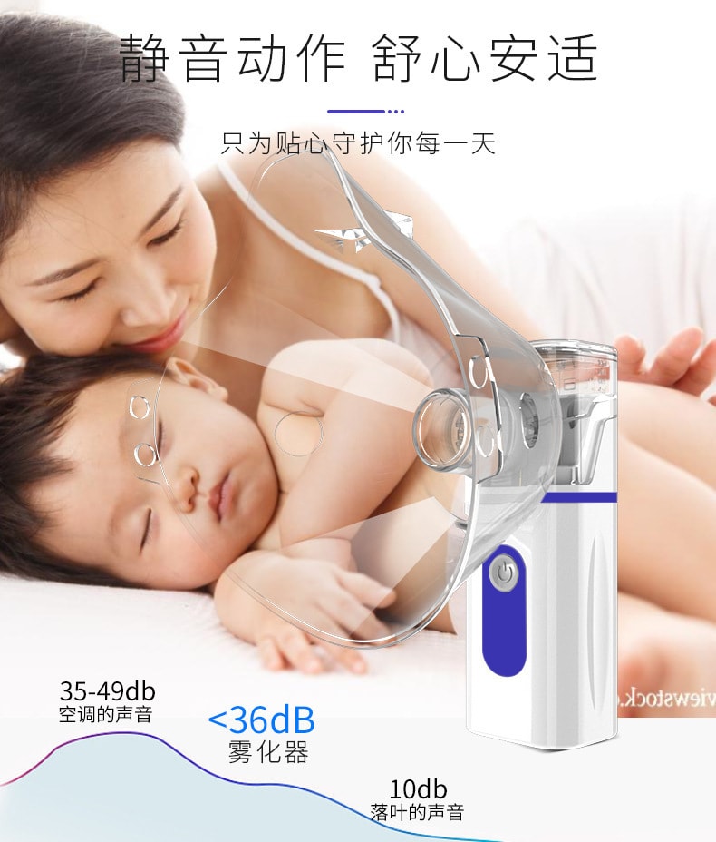 中國直效郵件 Coopever 霧化器超音波便攜式手持成人兒童霧化機加濕器 USB或乾電池(不含) 綠色