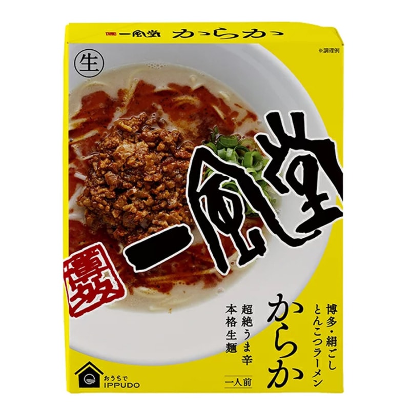 【日本直邮】博多第一拉面 一风堂辣肉味噌拉面煮面版 1盒