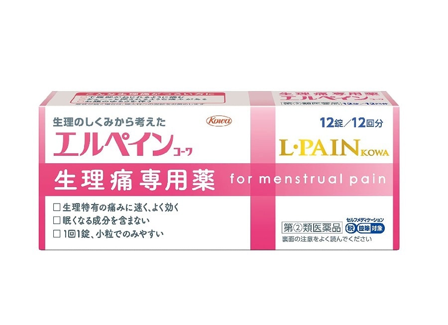 【日本直邮】兴和制药 L-Pain 生理痛专用药 12粒入 有效缓解生理痛头痛