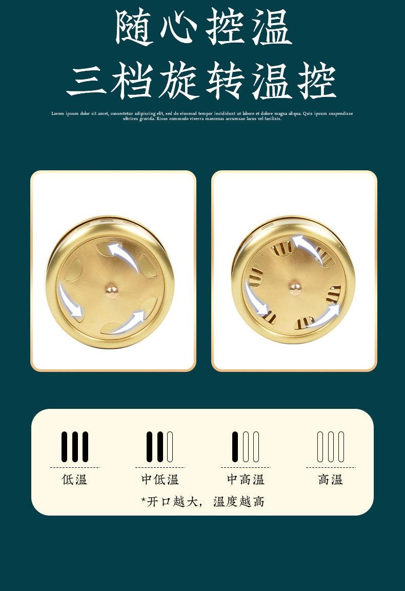  湖北李时珍 【长度可调 三级温控】无烟艾灸盒一套【四联无烟艾灸盒+精美布袋+艾柱54粒+铜盒*4】 采用五年陈艾柱随身灸罐家用艾炙器具大全无烟热敷包腰腹部颈椎温灸仪器【艾灸馆、家里都适用】