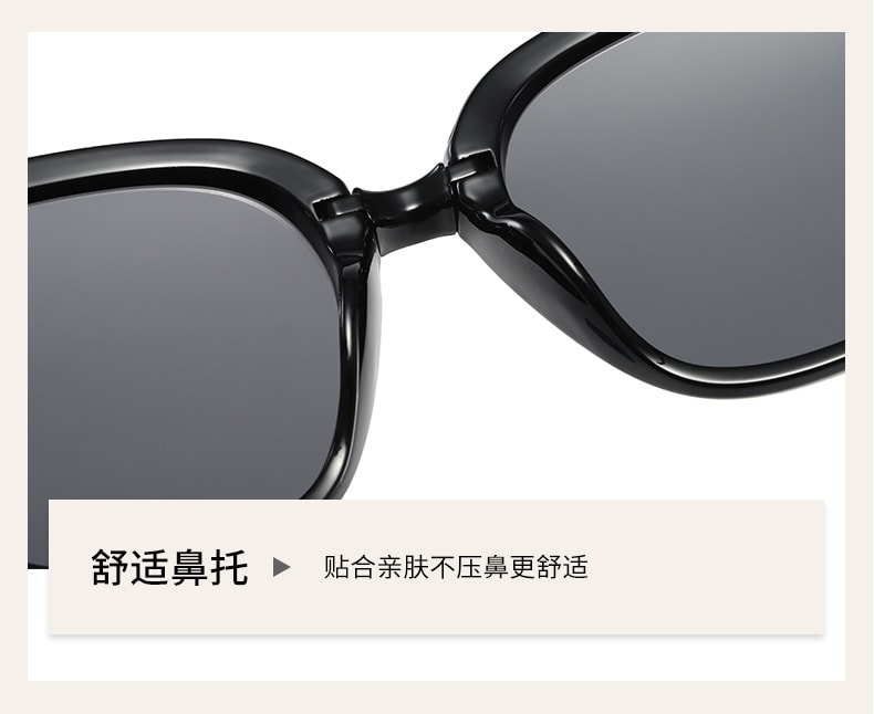 【中国直邮】欧莱欧 折叠太阳镜 时尚偏光  豆花灰片款 