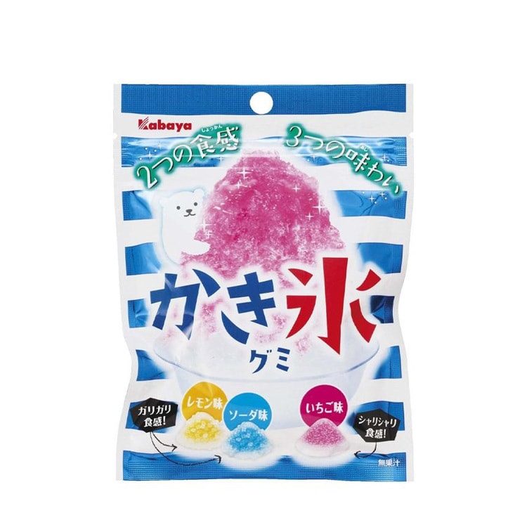 【日本直郵】KABAYA 3種水果刨冰軟糖 55g