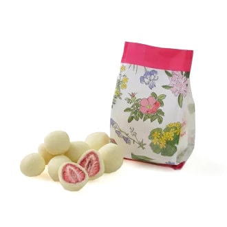 【日本北海道直邮】六花亭草莓夹心巧克力 白巧克力 袋装 60g