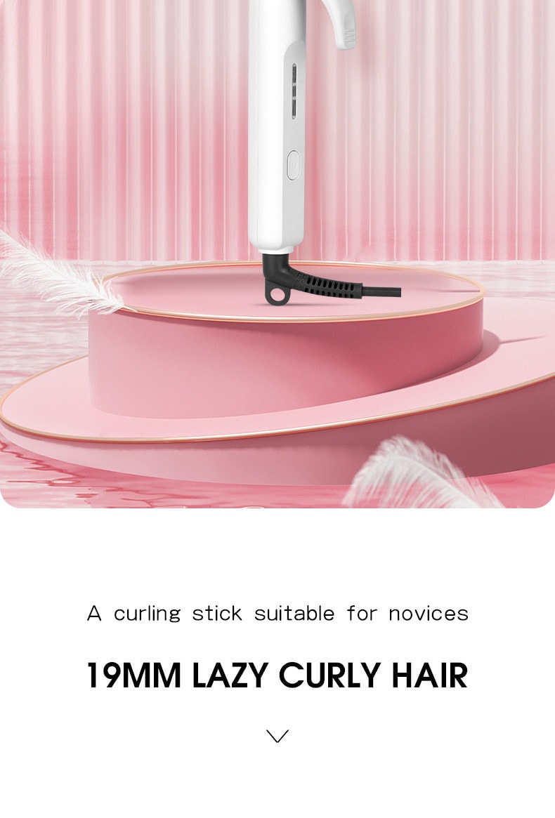 K·SKIN金稻 捲髮棒電動 防燙電捲髮棒 加長小卷迷你 瀏海內扣羊毛捲 KD580 白色