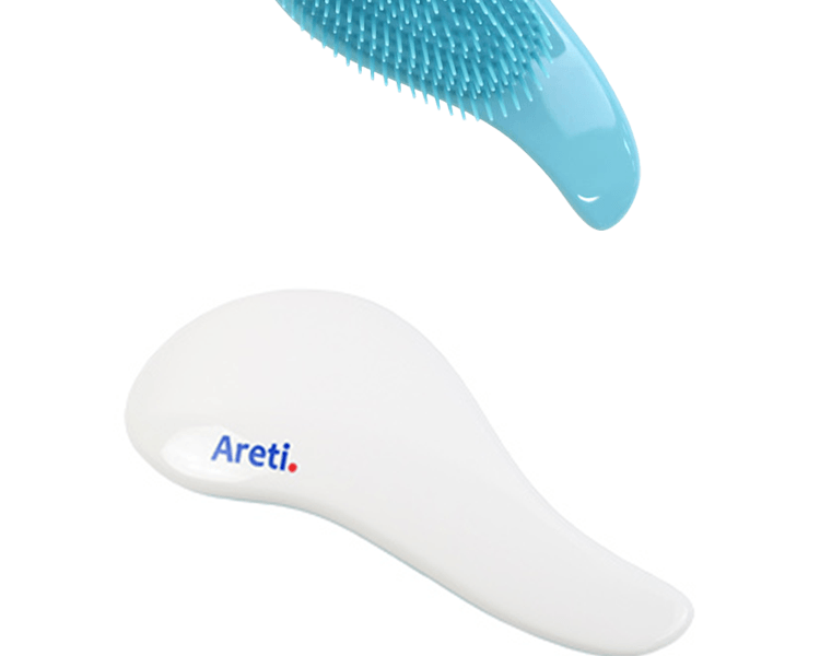 Areti||防靜電不打結按摩美髮梳||a673SUI 淺藍色