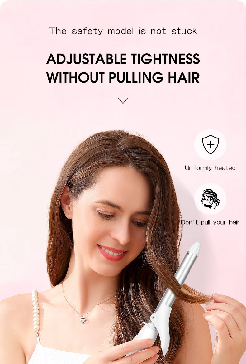 K·SKIN金稻 捲髮棒電動 防燙電捲髮棒 加長小卷迷你 瀏海內扣羊毛捲 KD580 白色