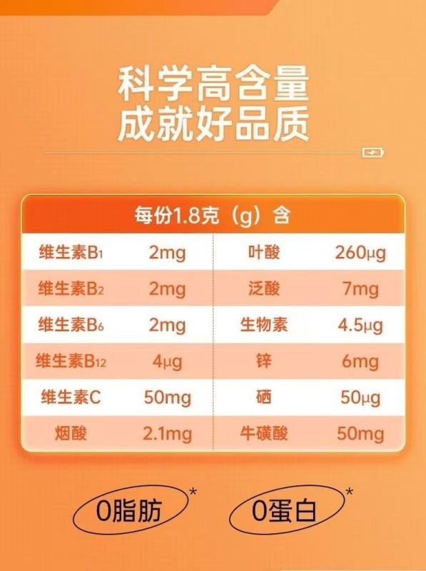 【中国直邮】 仁和 血橙复合B族维生素片 多种营养 精准补充 60片/盒