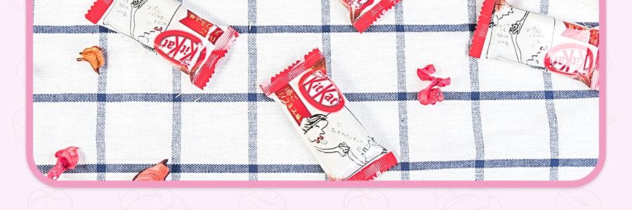 日本NESTLE雀巢 KitKat 夹心威化巧克力 草莓提拉米苏风味 11枚入 127g 45周年特别款