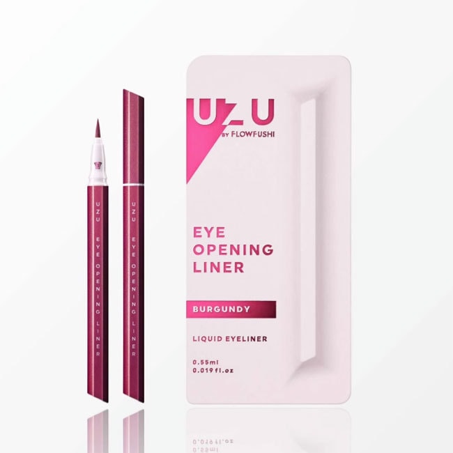 【日本直郵】UZU BY FLOWFUSHI BURGUNDY酒紅色防水眼線液筆