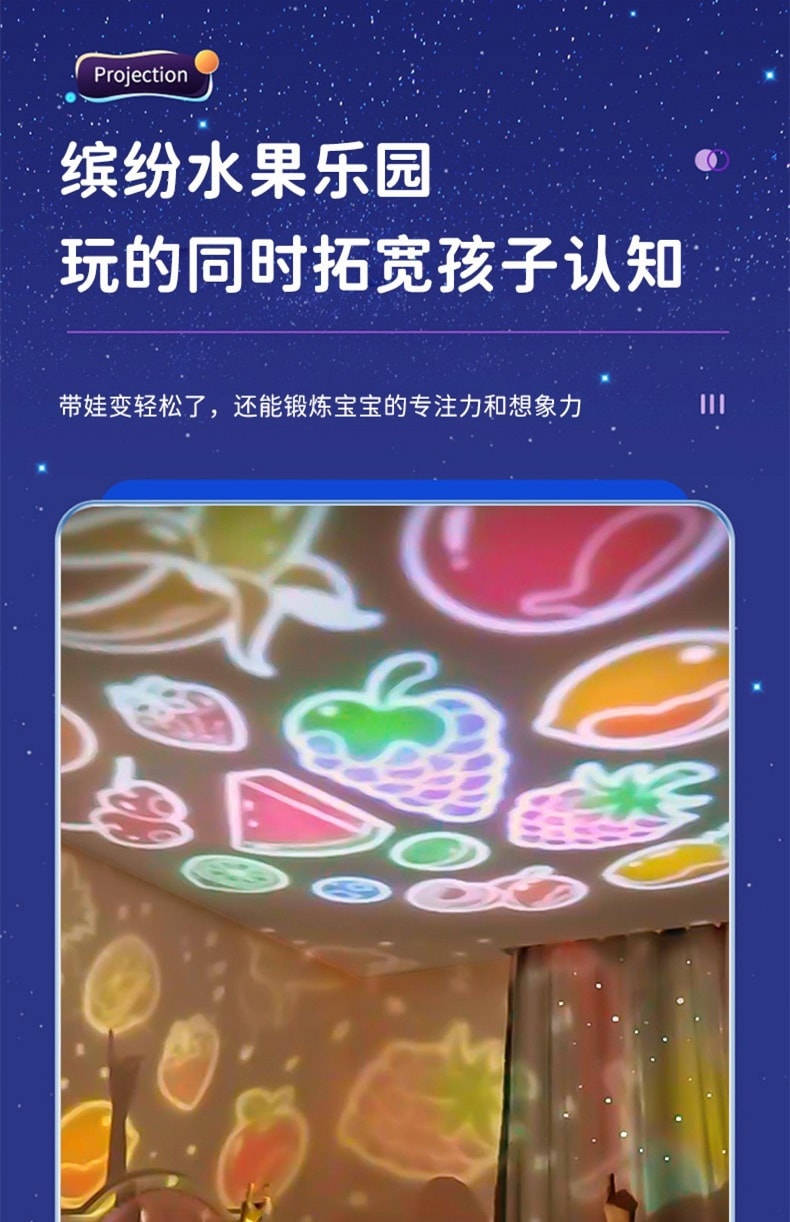 【中国直邮】ONEFIRE万火 星空投影仪 小夜灯 氛围灯 旋转小屋 电子八音盒款 「圣诞  新年 礼物首选」
