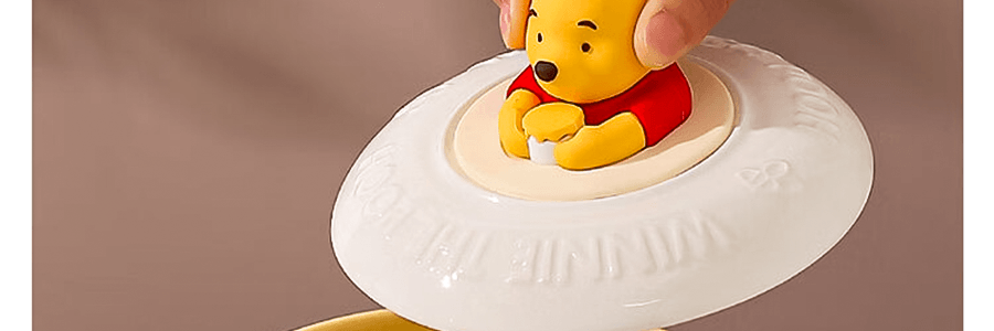 川岛屋 迪士尼联名系列 维尼熊陶瓷泡面碗 带盖双耳饭碗面碗 盖子不可加热 800ml