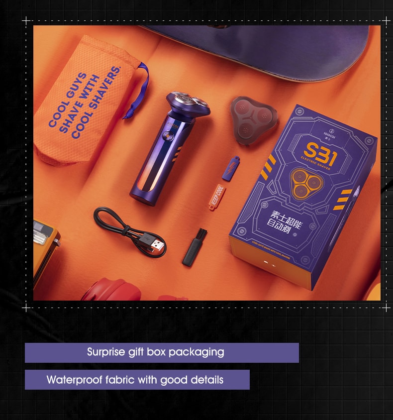 Smart Electric Shaver Purple Orange