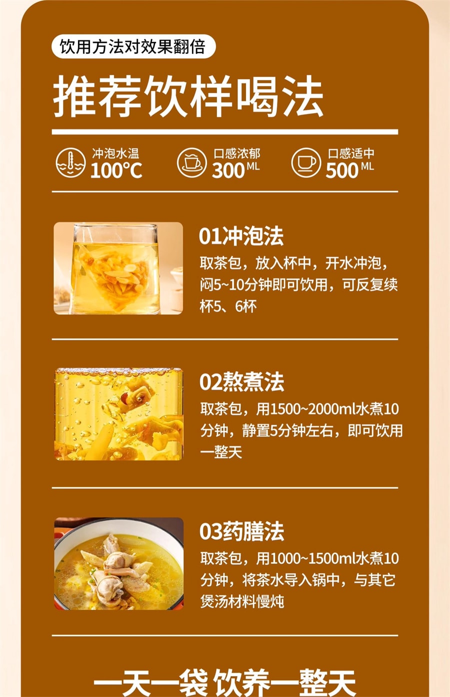 【中國直郵】 福東海 元氣四寶組合 藥材西洋參黃耆黨參麥冬組合100g/盒
