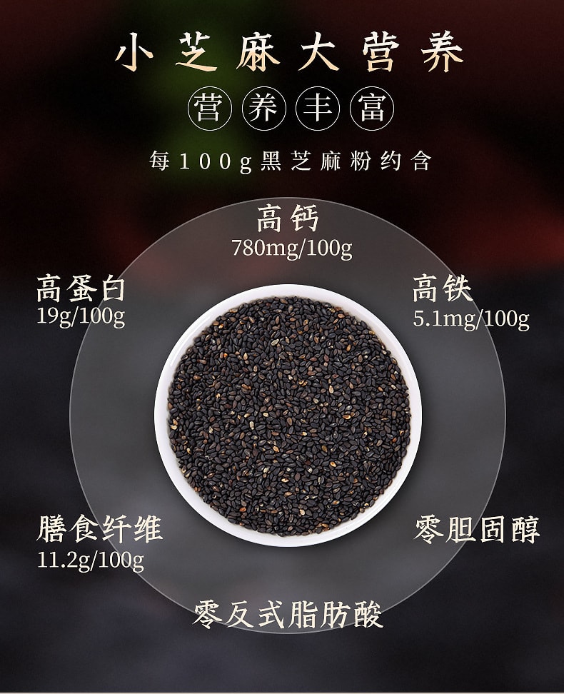【中國直郵】燕之坊 黑芝麻粉 烘培熟黑芝麻 營養早餐 健康美味420g/罐(早餐首選)